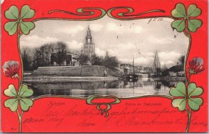 Netherlands Zutphen Haven en IJsselgezicht Vintage Postcard 09.06