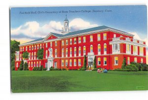 Danbury CT Vintage Postcard Fairfield Hall Girls Dorm State Teachers College