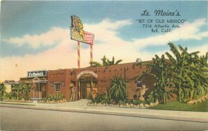 Bell California Le Moines Mexican Restaurant roadside Mellinger Postcard 20-7443