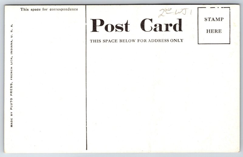 French Lick Indiana~Springs Hotel Main Entrance Close Up~Pluto Press~c1910 PC