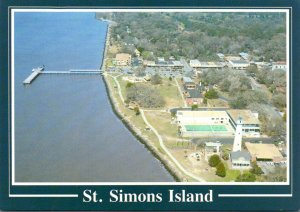 Georgia St Simons Island Aerial View Showing Shopping Center In The Old Villa...