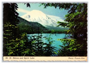 Postcard WA Mt. St. Helens Spirit Lake Washington Continental View Card