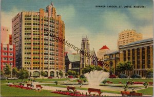 Sunken Garden St. Louis MO Postcard PC272