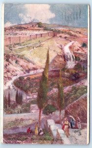 TUCK Oilette~ JERUSALEM From the Mount of Olives ISRAEL 1908 Postcard
