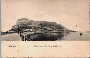 Gibraltar Rock From The New Bridge S. Vintage Postcard C098