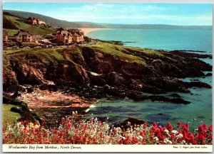 Woolacombe Bay From Morthoe North Devon England Postcard