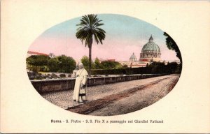Pope Pio X At Vatican Gardens Roma Rome Italy