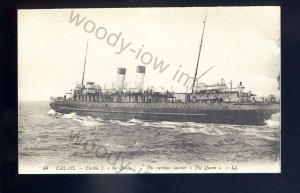 f2456 - Calais Turbine Steamer Ferry - The Queen - LL postcard