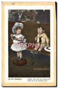 Old Postcard Fantasy Illustrator Child At the wedding