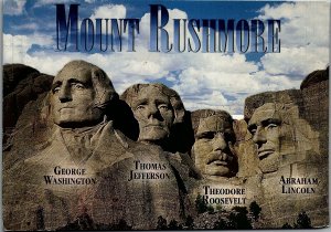 VINTAGE MOUNT RUSHMORE WYOMING 4 PRESIDENTS STONE PHOTOCHROME POSTCARD 37-46