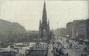 Scott's Monument Edinburg Scotland, Escocia Writing on back 