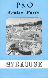 P&O Cruise Ports Syracuse Map Harbour Vintage Ship Map Guide