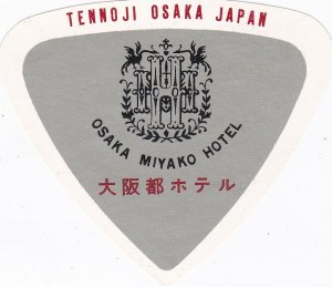 Japan Osaka Miyako Hotel Vintage Luggage Label sk2433