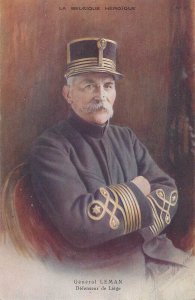 Portrait of General Leman Liege defender DESCHIENS syrup advertising postcard