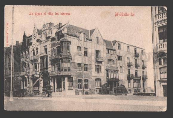 108843 Belgium MIDDELKERKE La digue et villa les oiseaux Old