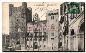 Old Postcard Narbonne Hotel de Ville