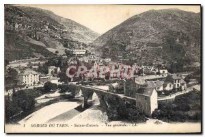 Old Postcard Gorges du Tarn Sainte Enimie General view