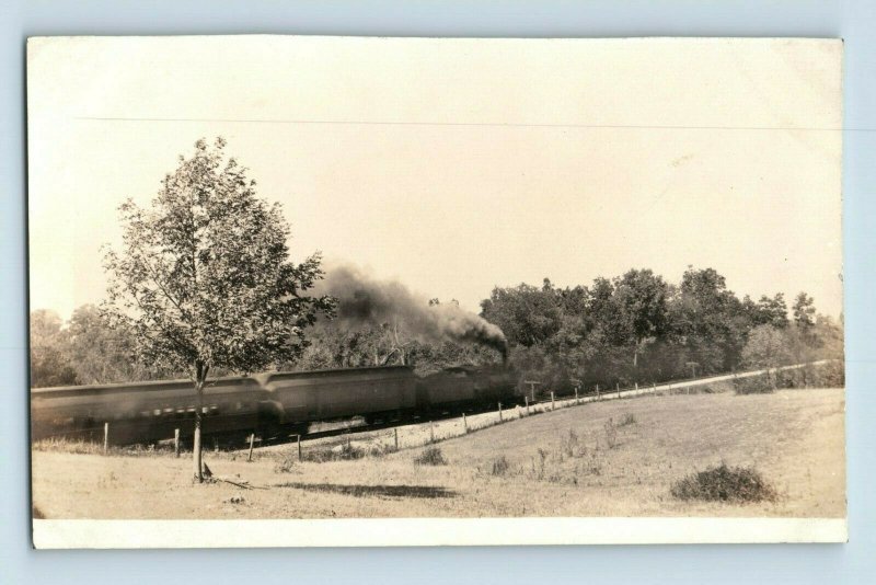 C.1905-10 RPPC Passenger Train C.E.I Boyertown, PA Postcard P165 