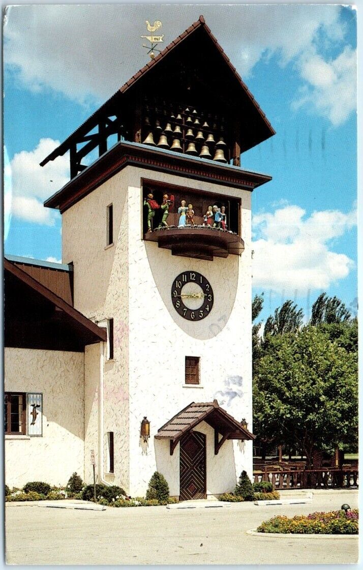 Postcard Glockenspiel Tower, Frankenmuth Bavarian Inn Frankenmuth