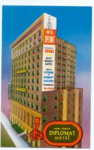 Hotel Diplomat, 108 W 43rd St, New York 36, NY, pre-zip code Chrome