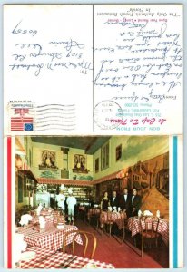 FORT LAUDERDALE, Florida FL ~ Folding Menu Postcard LE CAFE DE PARIS 1976