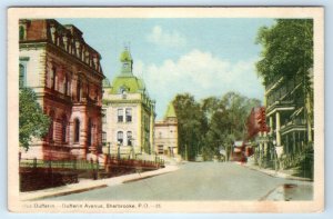 SHERBROOKE Rue Dufferin Avenue P.Q. CANADA 1947 Postcard