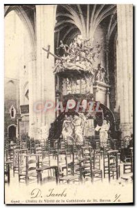 Old Postcard Ghent Verite Chair of the Cathedral of St Bavo