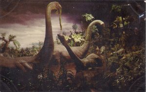 DINOSAUR, Brontosuarus, Disneyland, Anaheim CA, Baby Dinosaur, Chrome 1960's