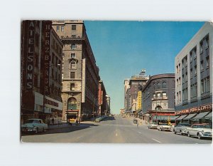 Postcard Douglas Street Looking West, Greeting From Omaha, Nebraska