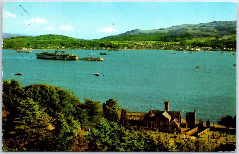 VINTAGE POSTCARD VIEW OF HOLY LOCH AT DUNOON AT ARGYLL SCOTLAND 1970s 