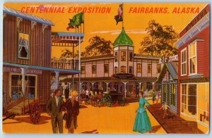 Fairbanks Alaska AK Postcard Alaska 97 Centennial Exposition The Lusty c1940's