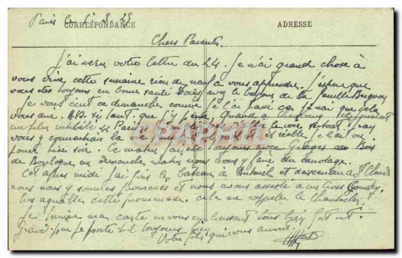 Saint Cloud Park Old Postcard The Blue Flag