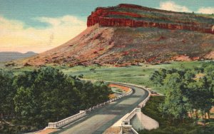 Vintage Postcard Steamboat Rock St. Vrain Highway Rocky Mountain National Park