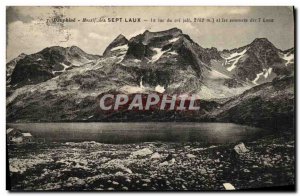 Old Postcard Dauphine Massif des Sept Laux and peaks 7 Laux