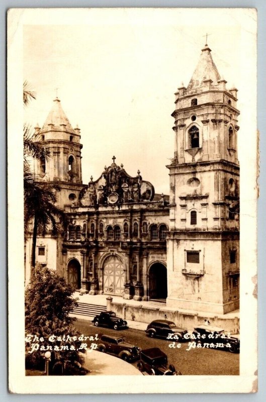 RPPC Panama Cathedral  R.P.    Postcard