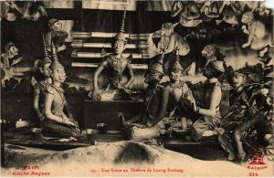 PC THATRE DE LUANG-PRABANG UNE SCENE LAOS INDOCHINA (a37843)