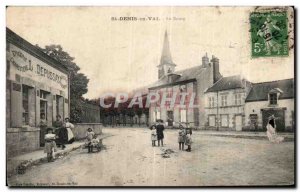 Old Postcard St Denis en Val Le Bourg Epicerie DEPUSSAY cahrcuterie