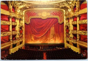 The orchestra pit & the Great Curtain of the stage, Académie de Musique - France