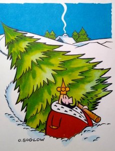 Little King Christmas Greeting Card Famous Comics 1951 King Features O Soglow