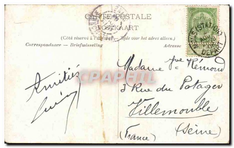 Old Postcard Mons Monument Clepin