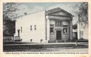 J56/ Gnadenhutten Ohio Postcard c1910 Bank Building Loan Company 285