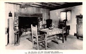 The Hall of the 17th Century House Concord, Massachusetts