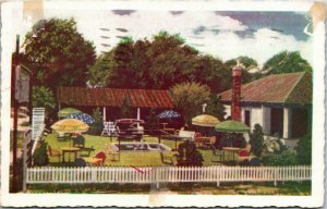 Postcard GA Waycross Blue Bird Grill Terrace & Hotel Cottages Route 1 1942 H14
