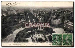 Old Postcard View from Trocadero Paris