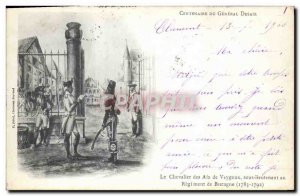 Old Postcard Militaria Knight of Aix Veygoux sub lieutenant in the Regiment o...