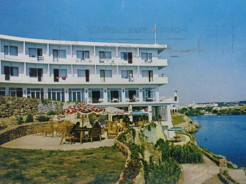 Hotel Carlos III Puerto de Mahon Menorca Spain Vintage Postcard Posted 1963