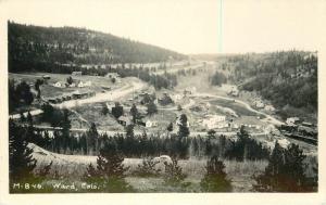 Birdseye View 1940s Ward Colorado RPPC real photo Rocky Mountain 10773