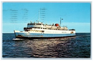 1966 MVS Abegweit Ice Breaker Car Passenger Cape Borden PEI Canada Postcard