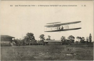 PC AVIATION, L'AÃROPLANE WRIGHT EN PLEINE ÃVOLUTION, Vintage Postcard (b38219)