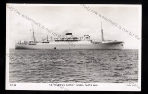 UC102 - Union Castle Liner - Warwick Castle - postcard